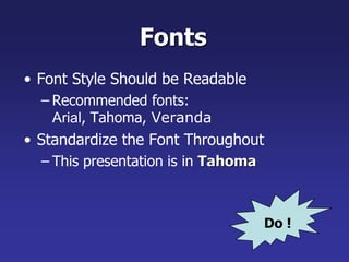 In order for your presentation to fit on most screens, text and images should be placed within 95% of the PowerPoint slide. This “action safe” area is seen in the next slide.