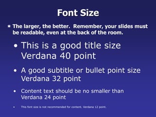 PowerPoint LayoutLayout continuity from frame to frame conveys a sense of completeness