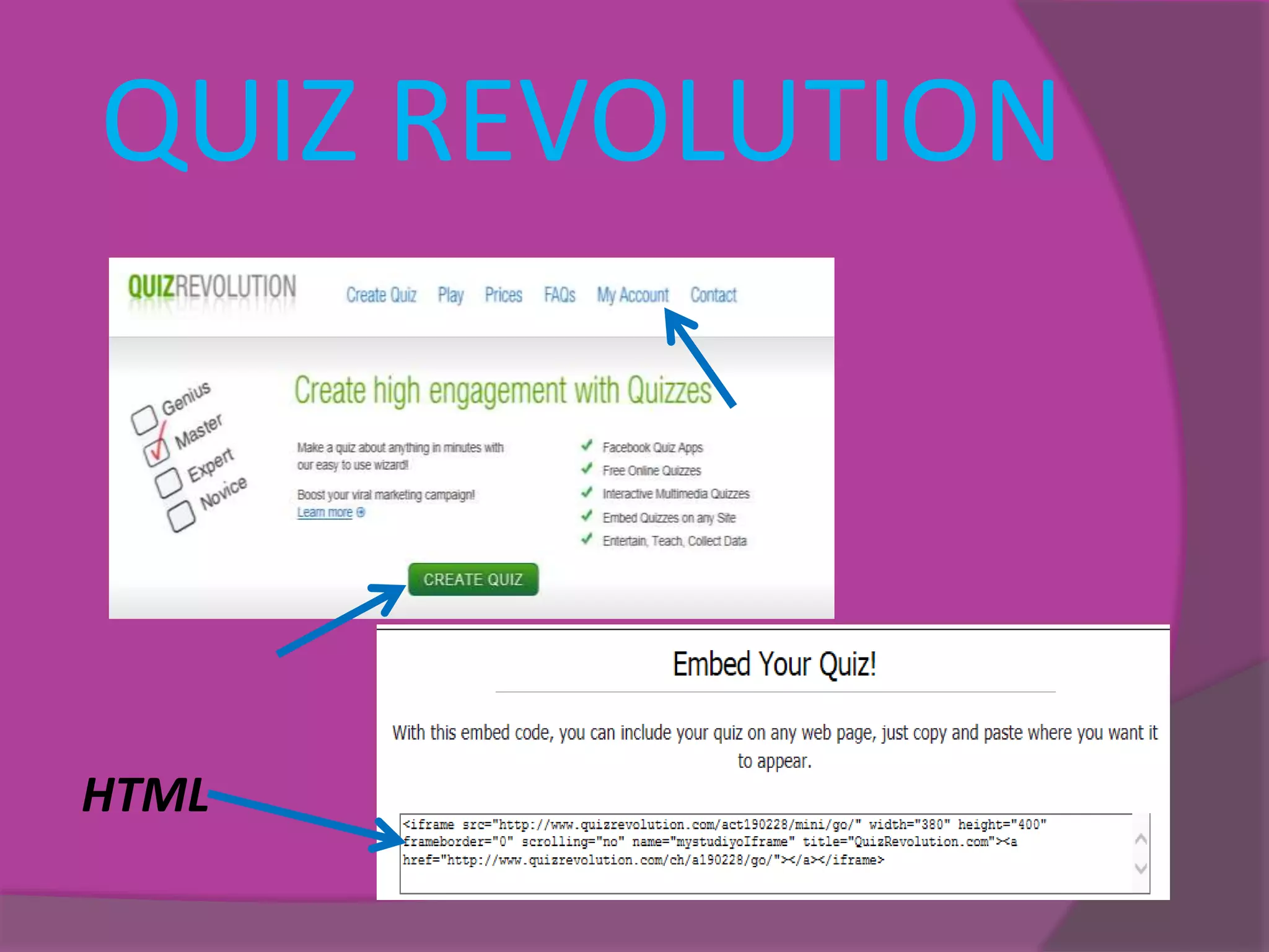 QUIZ REVOLUTION
HTML
 