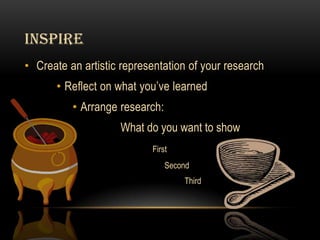 Start early…ApothecaryCeremony / RitualAuthor / CollectionCreation StoryAnimal RolesPlaceSong / Music / DanceColor SymbolismA few ideas