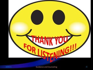 10/03/11 Guidance and Counseling 