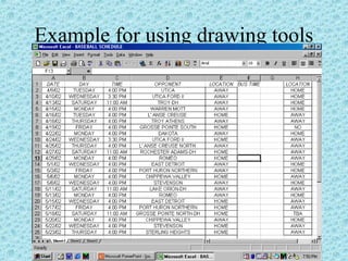 Example for using drawing tools
 