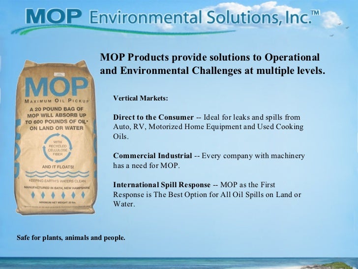 MOP Products and Processes