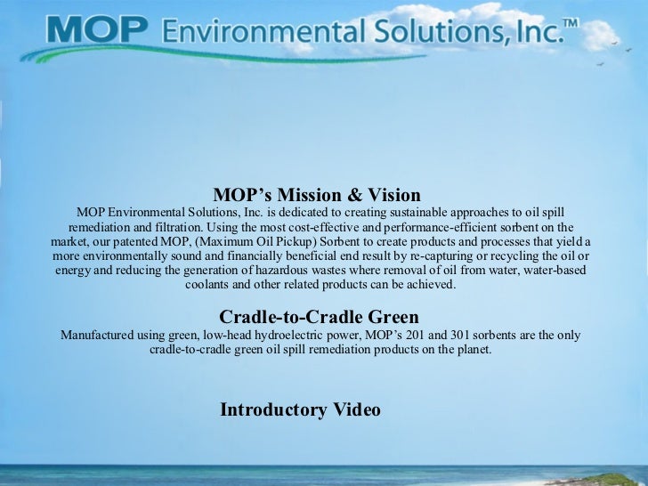 MOP Products and Processes