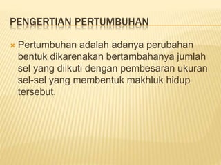 pertumbuhan dan perkembangan pada tumbuhan