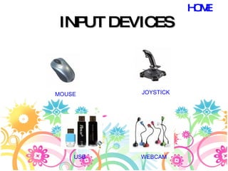 INPUT DEVICES MOUSE JOYSTICK USB WEBCAM HOME 