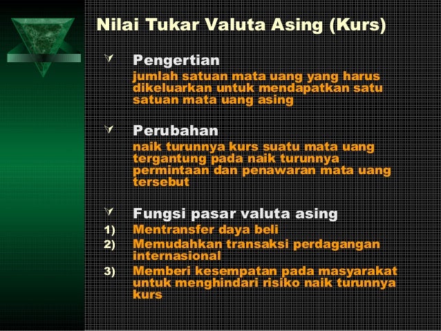 Definisi pasar mata uang asing