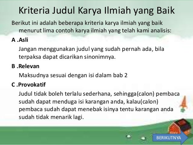 Karya Tulis Ilmiah - SMA 2 Semarang