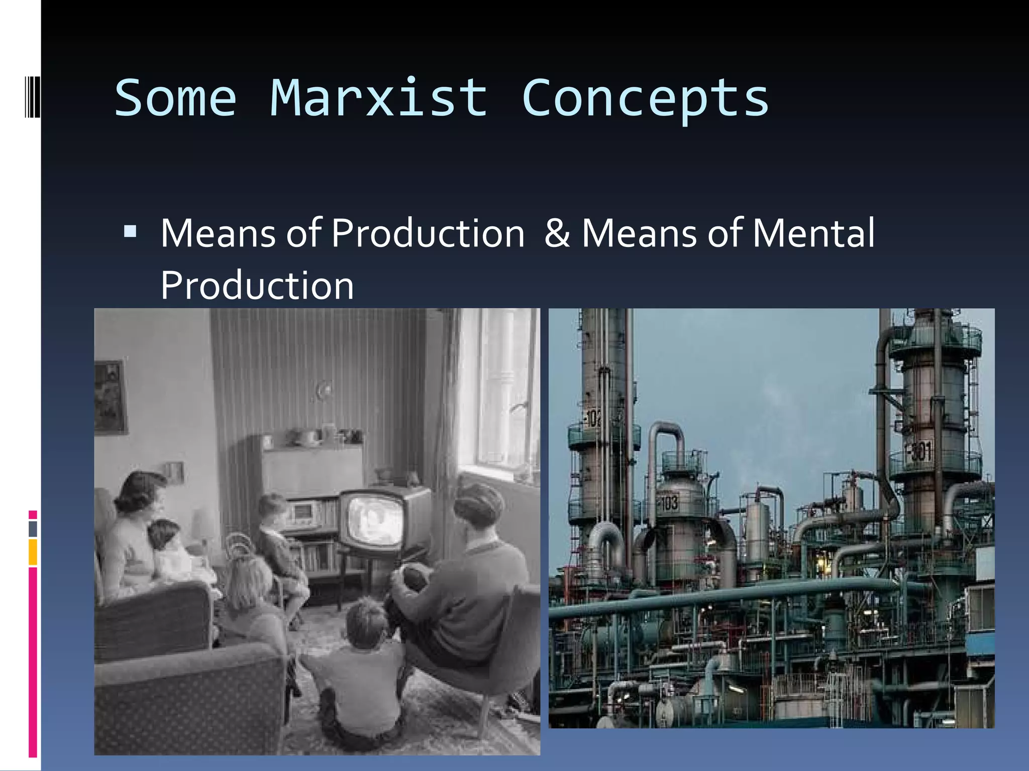 Some Marxist Concepts Means of Production  & Means of Mental Production 