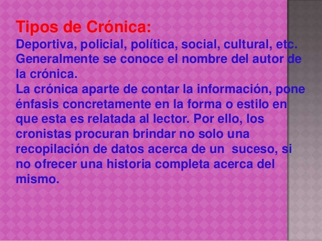Que Diferencia Hay Entre La Cronica Y La Noticia Esta