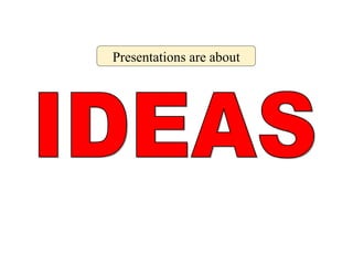 IDEAS Presentations are about 
