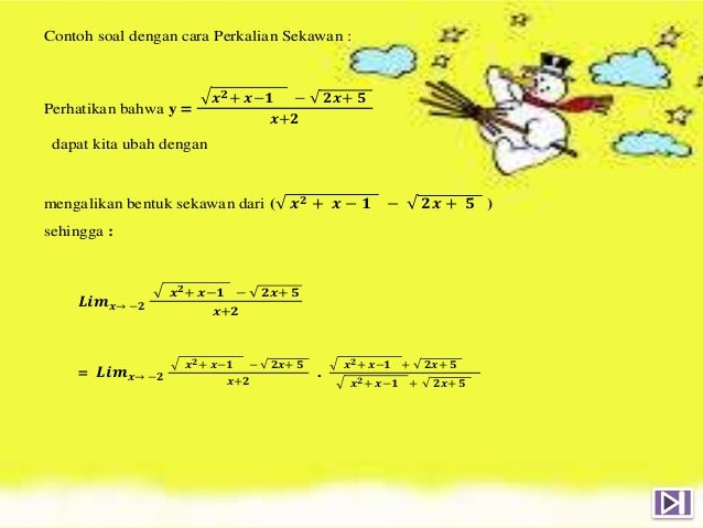 11+ Contoh Soal Limit Fungsi Aljabar Bentuk Akar Perkalian ...