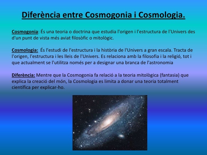 Cosmogonia E Cosmologia Diferença – KDUH
