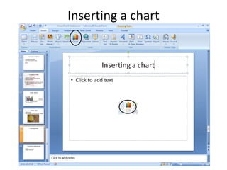 Inserting a chart
 