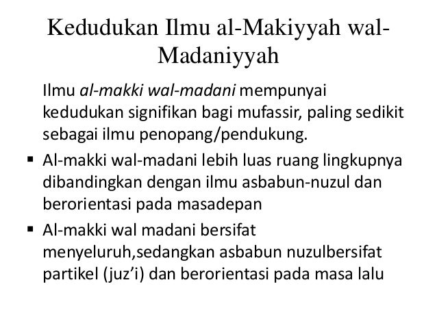 Power point makkiyah madaniyah