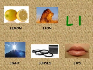 LEMON LION LIGHT LENSES LIPS L l 