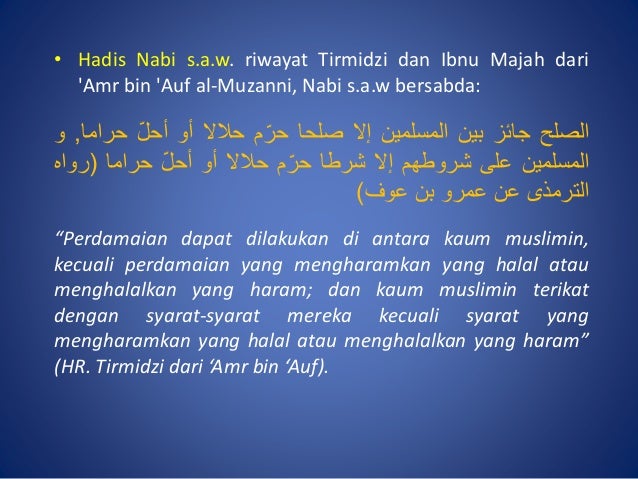 Hadits Riwayat Tirmidzi Tentang - Nusagates