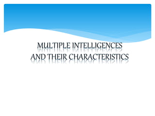 Powerpoint multiple intelligence | PPTX