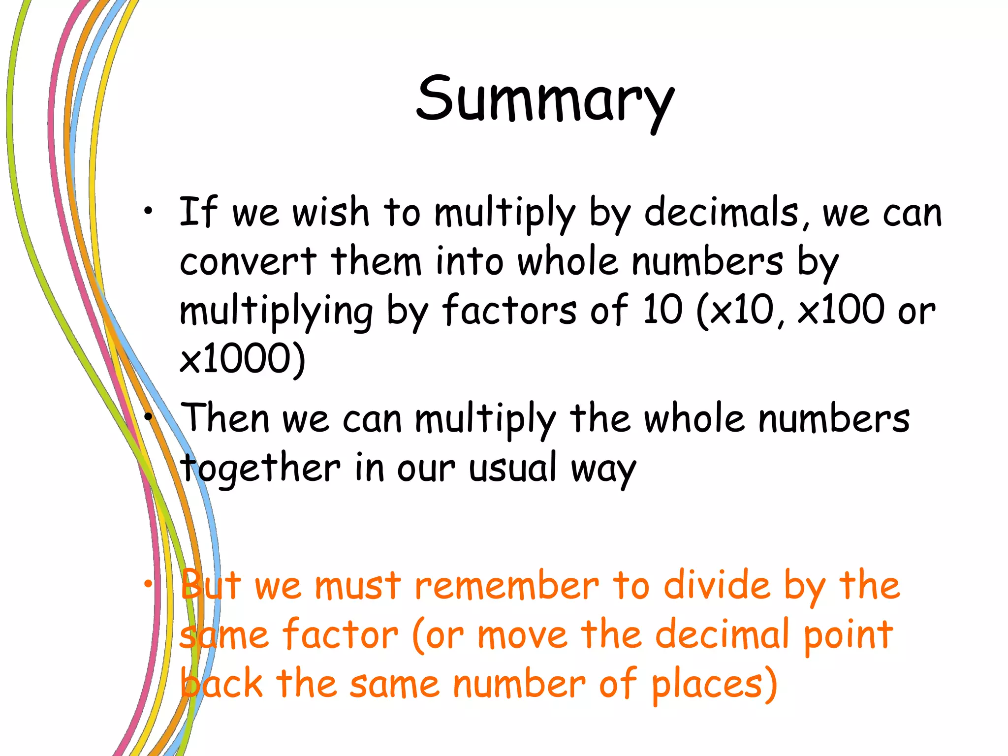 Powerpoint Multiplication Of Decimals L2 | PPT