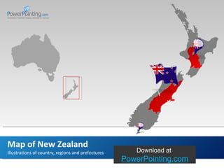 Illustrations of country, regions and prefectures Map of New Zealand Download at  SlideShop.com 