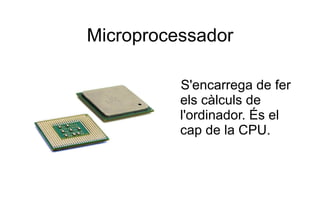 Parts de la CPU Font d'alimentació 