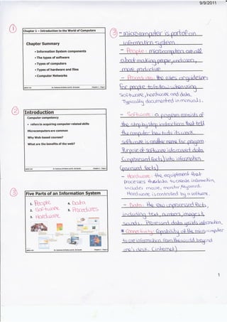 Powerpoint notes chapter 1