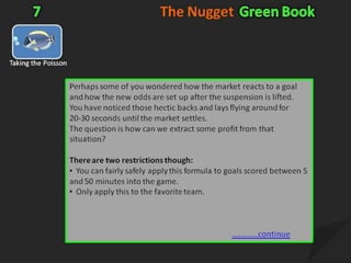   Only apply this to the favorite team.  ............continue