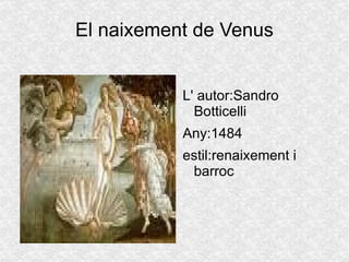 El naixement de Venus ,[object Object]