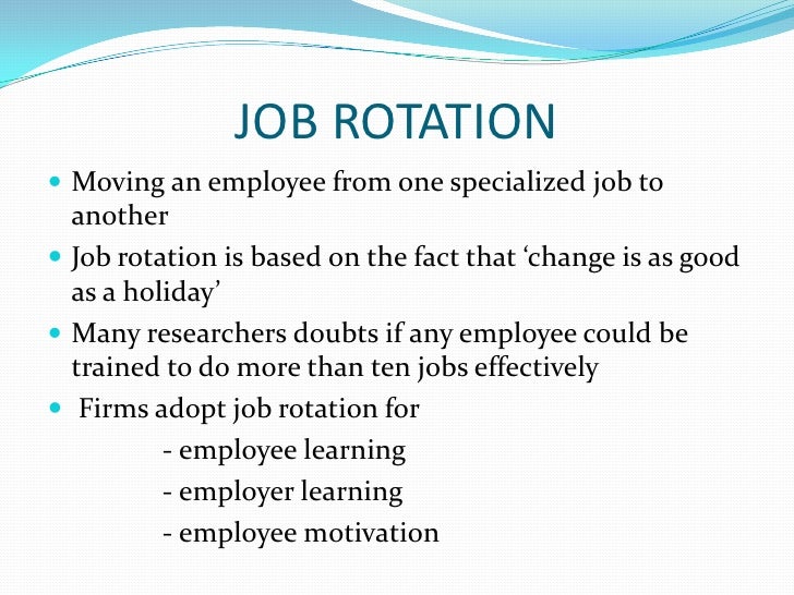 job rotation advantages and disadvantages