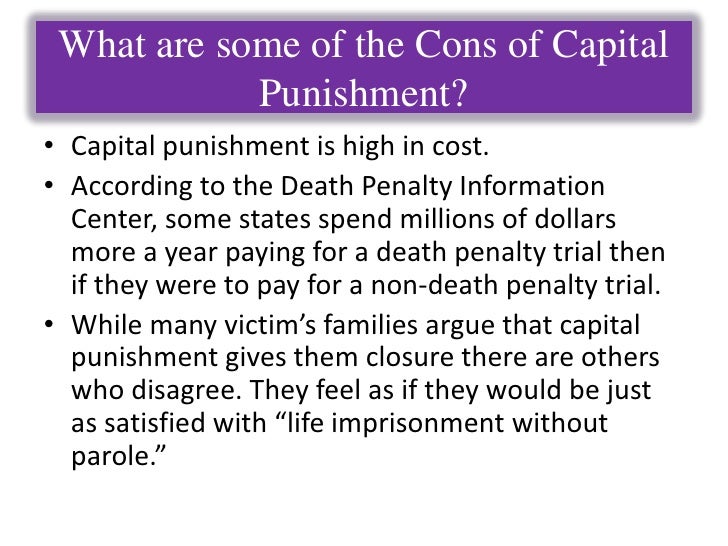 Реферат: Pros And Cons Of The Death Penalty