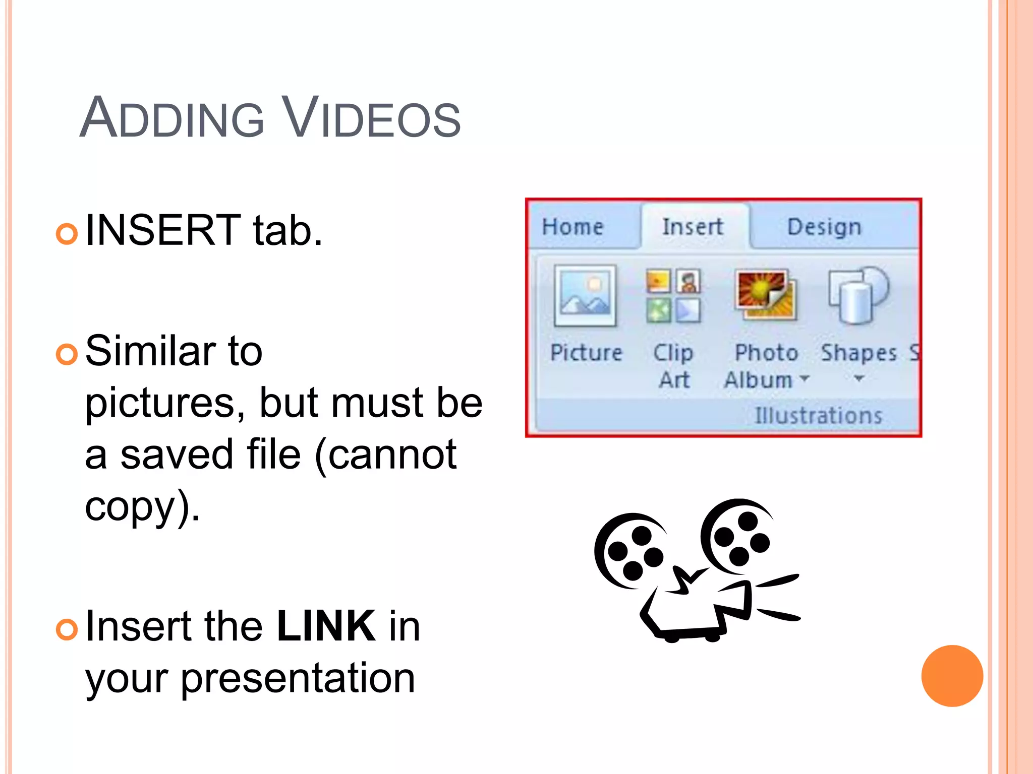 Designs Click on the “Design” Tab.Choose your Design.If you choose a colored background…If you print your slides…You will print that color!