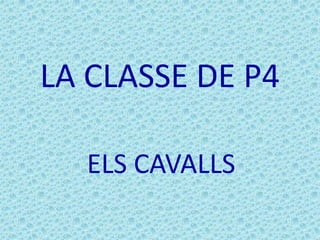 LA CLASSE DE P4 ELS CAVALLS 