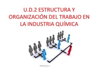U.D.2 ESTRUCTURA Y ORGANIZACIÓN DEL TRABAJO EN LA INDUSTRIA QUÍMICA MODULO 1.  