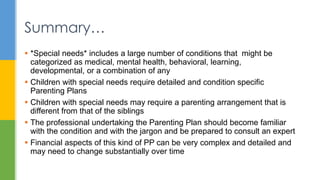 Powerpoint parenting plans for children with special needs | PPTX