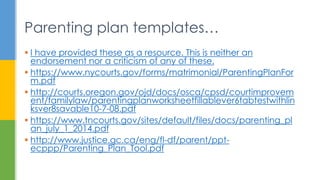 Powerpoint parenting plans for children with special needs | PPTX