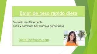 Bajar de peso rápido dieta
Probada científicamente
entra y comienza hoy mismo a perder peso
Dieta-3semanas.com
 