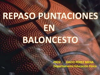 PROF. : DAVID PÉREZ MENA
Departamento Educación Física
 