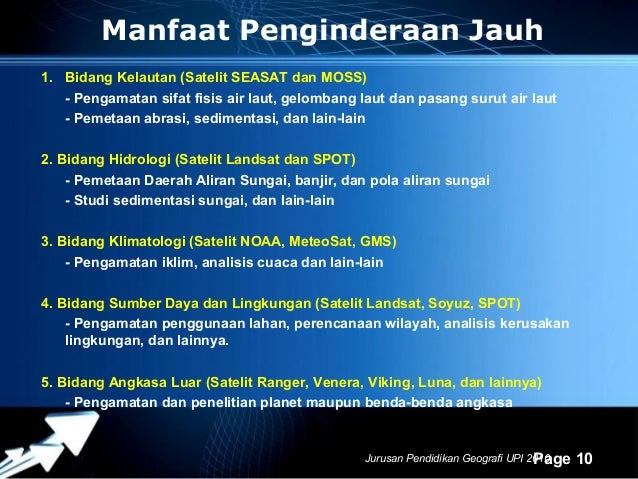 Pemanfaatan Penginderaan Jauh Nenden Sumarni 1000338 Pemanfaatan Penginderaan Jauh Nenden Sumarni 1000338