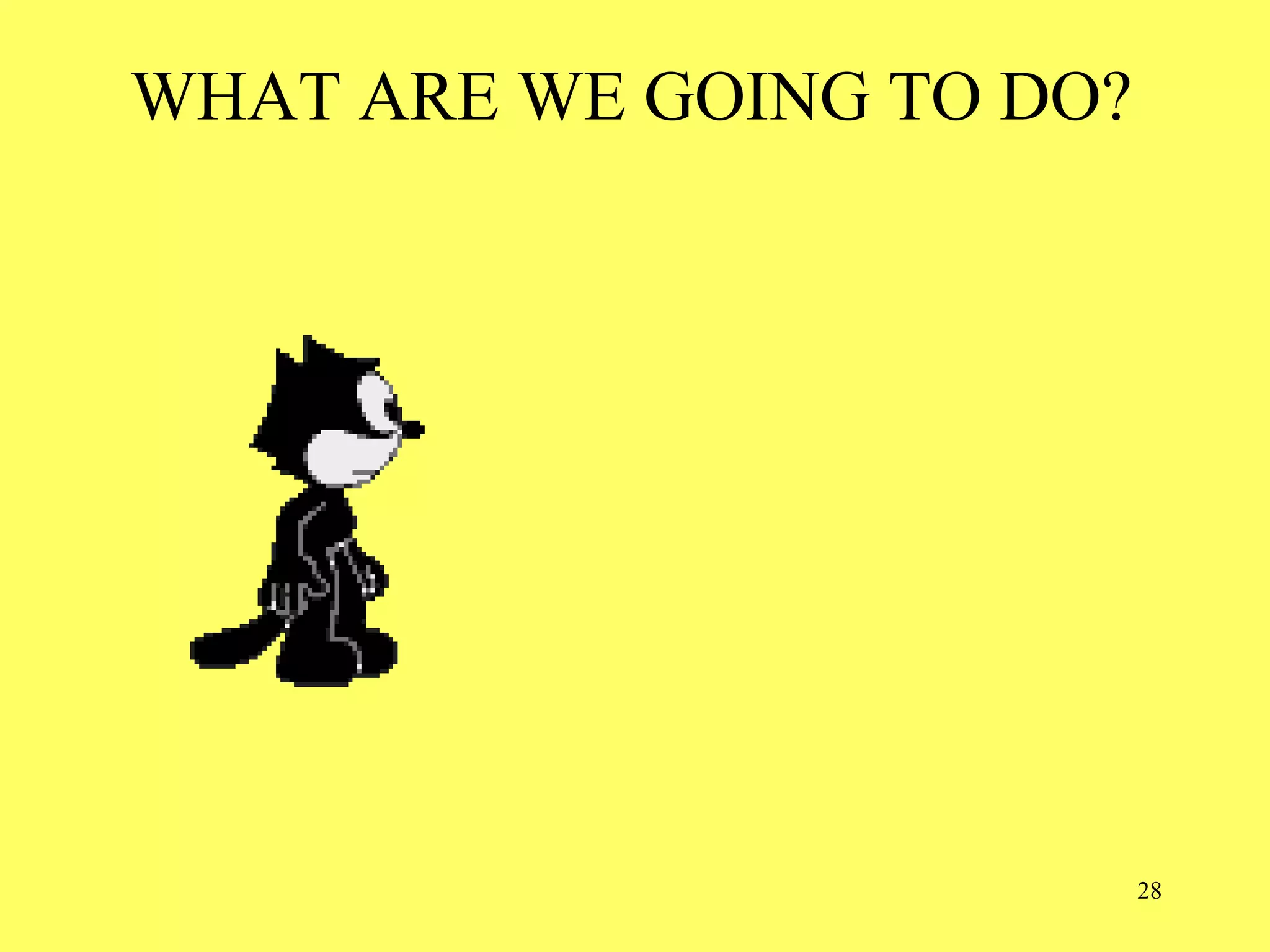 28
WHAT ARE WE GOING TO DO?
 