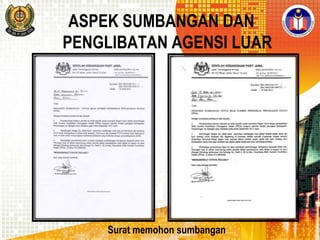 ASPEK SUMBANGAN DAN
PENGLIBATAN AGENSI LUAR

Surat memohon sumbangan

 
