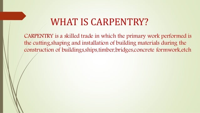 carpentry tools