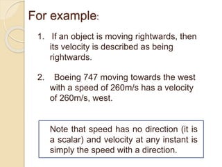 speed and velocity | PPTX