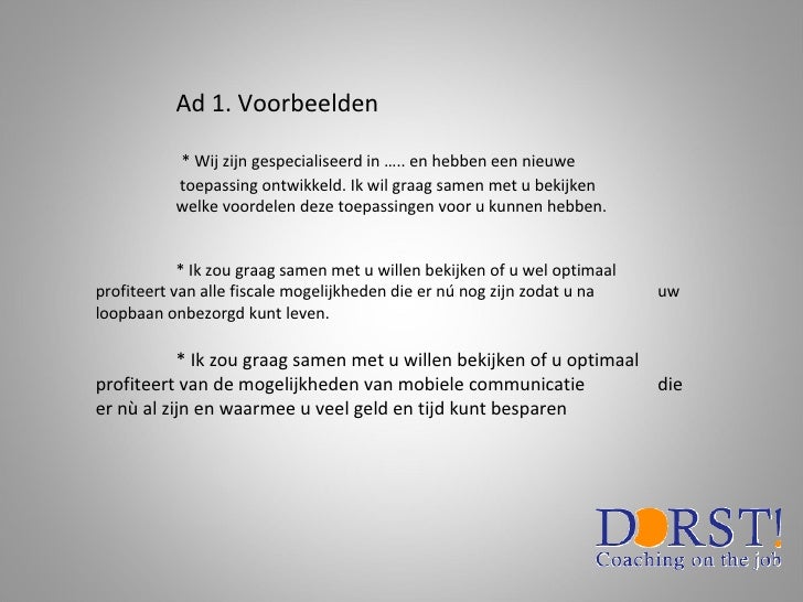 Power point presentatie telefonische acquisitie