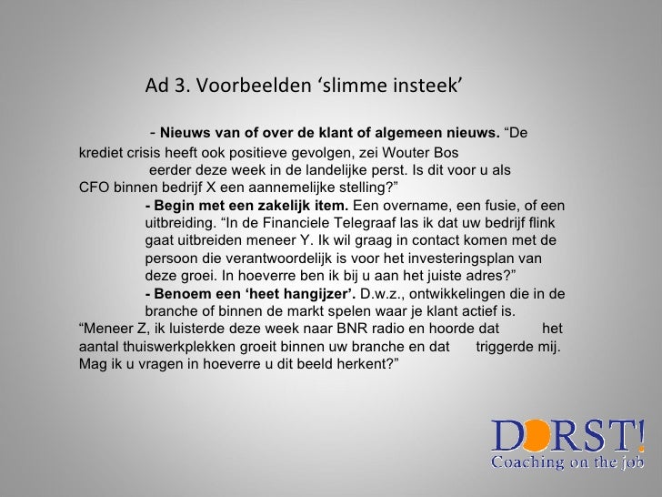 Power point presentatie telefonische acquisitie