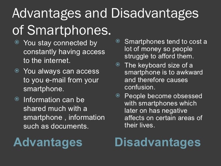 pros and cons of smartphones essay