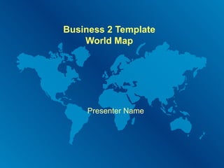 Business 2 Template World Map Presenter Name 