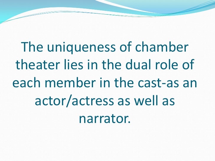 Readers Theater and Chamber Theater
