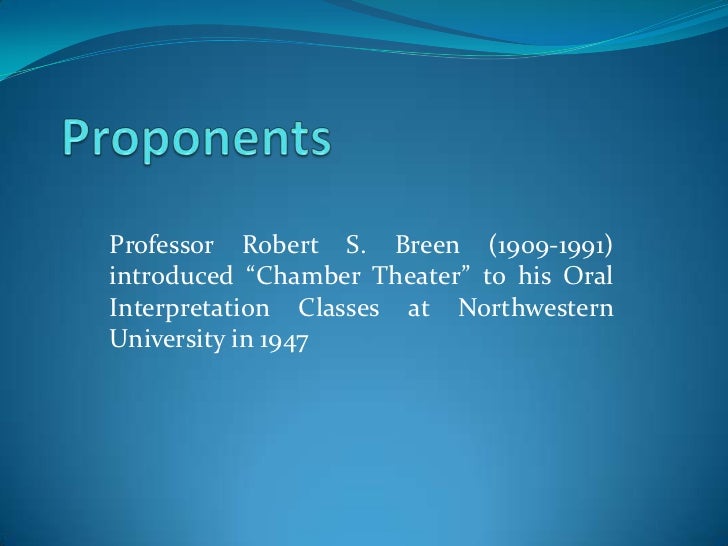 Readers Theater and Chamber Theater