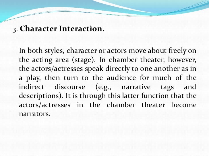 Readers Theater and Chamber Theater