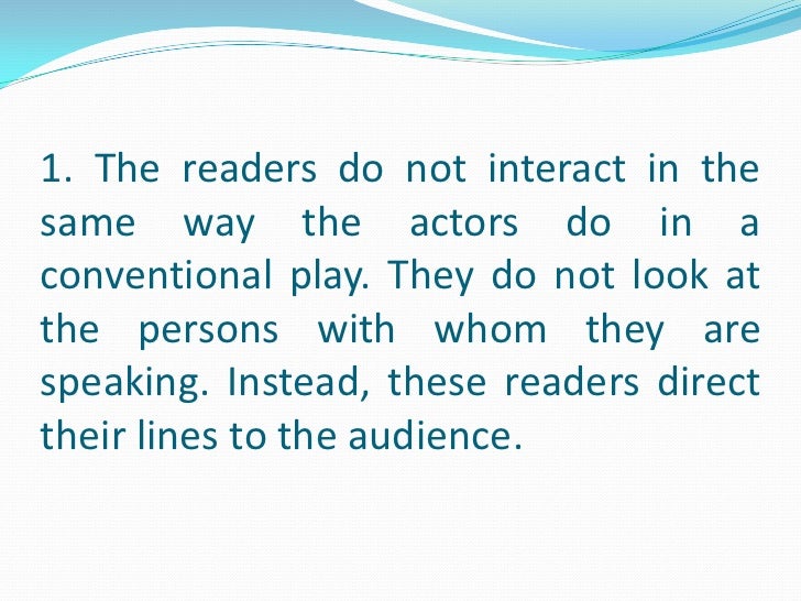 Readers Theater and Chamber Theater